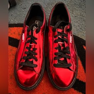 Puma creepers red metallic size 10 women’s 8.5 men